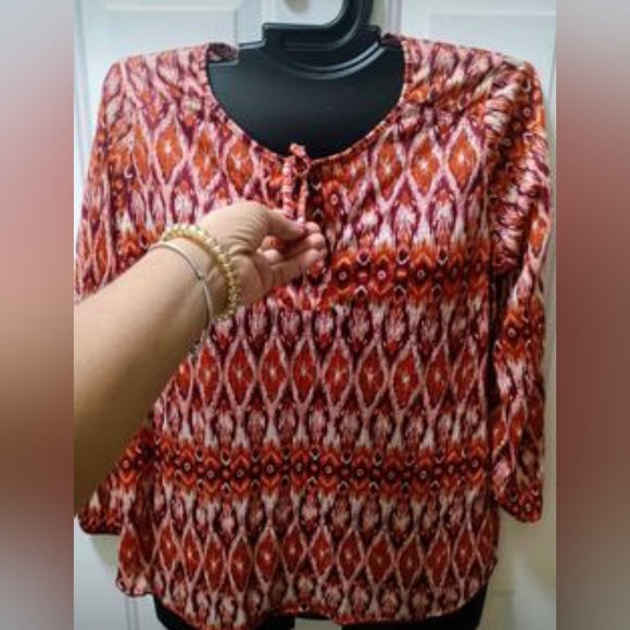 Faded glory XXL print blouse - Picture 5 of 12